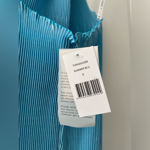 L’idee Nuits D'Été Turlington Midi-Dress Blue Halter | Size Uk 8/Small NWT - Picture 9 of 10